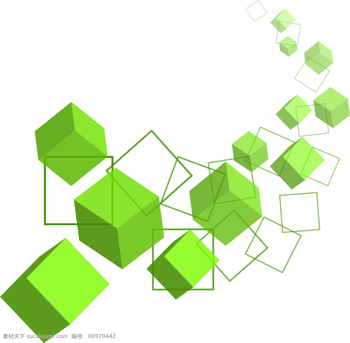 立体图 绿色正方体 立体底纹 3d作品 3d设计