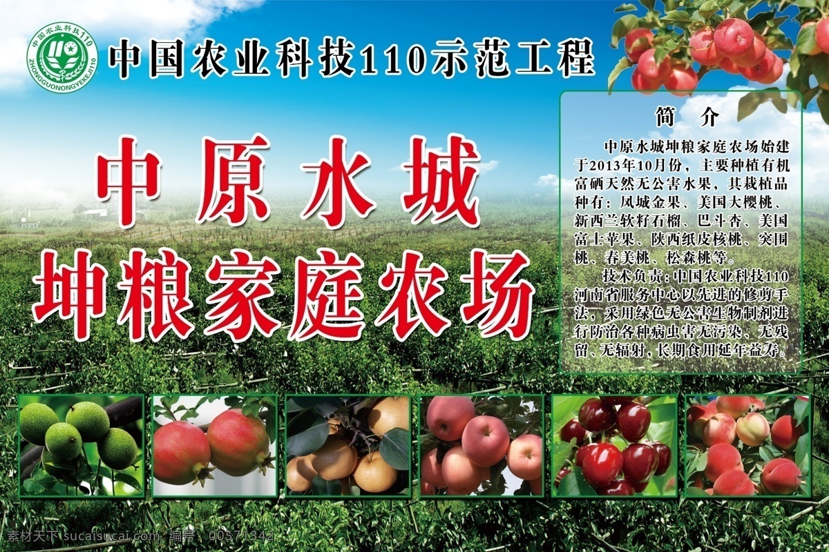 家庭农场 中原水城 水果 农业科技 简介 其他模版 广告设计模板 源文件