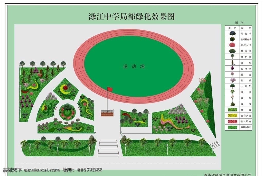 渌 江 中学 绿化 图 绿化图 平面图 效果图 学校绿化 简易绿化