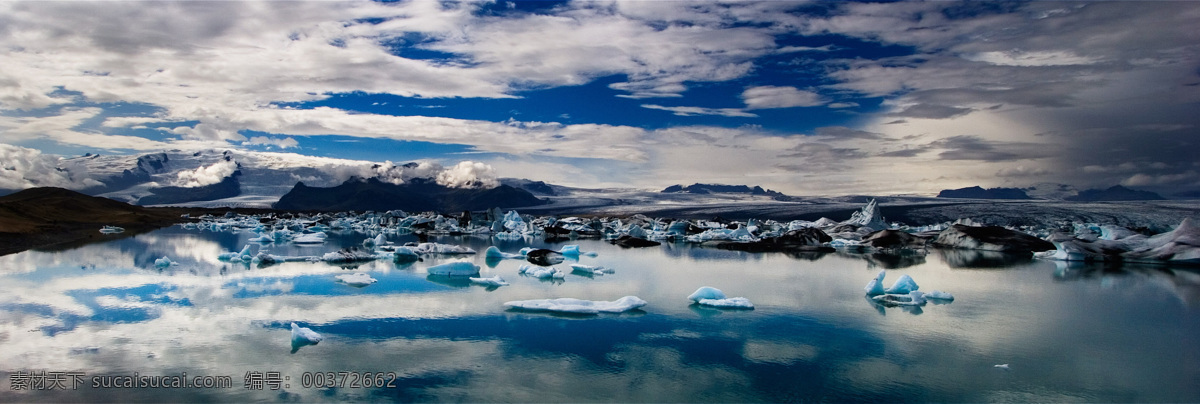 冰岛 海面 浮冰 北极 宽幅 旅游摄影 国外旅游 摄影图库