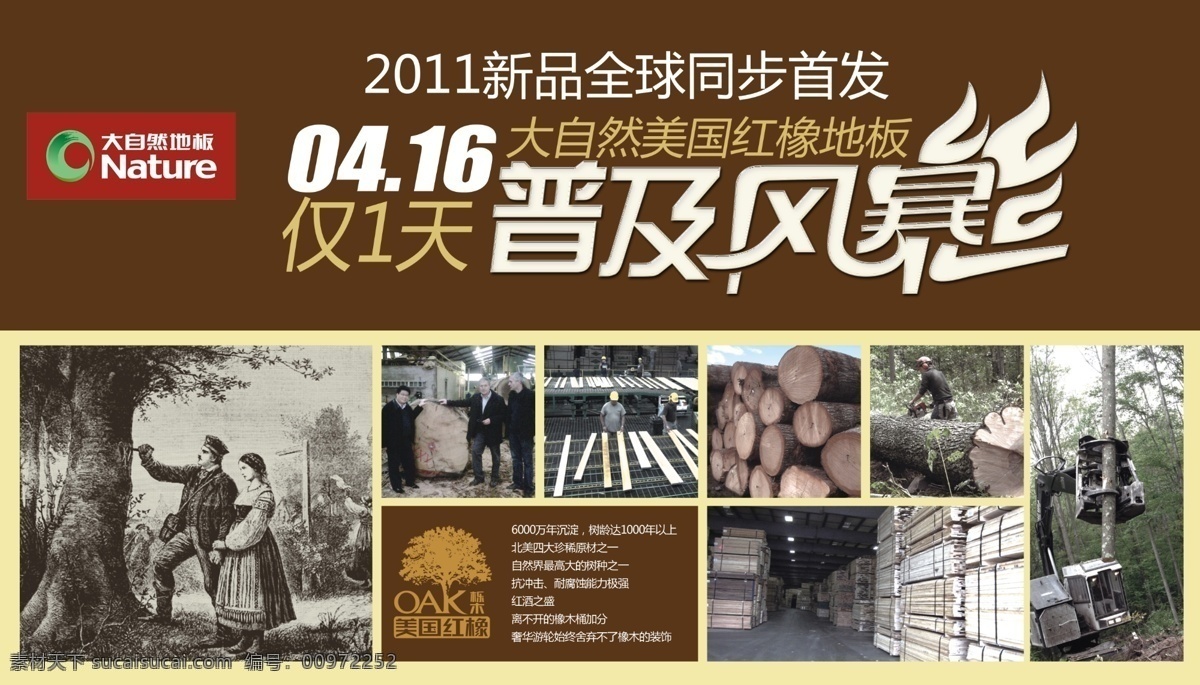 大自然 地板 大自然地板 吊旗 广告设计模板 活动 树木 源文件 普及风暴 橡木生活 其他海报设计