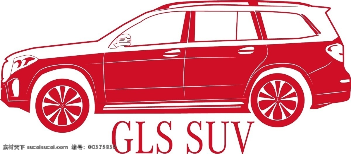 梅赛德斯奔驰 gls suv 剪纸 梅赛德斯 奔驰 新年 窗花 轮廓 汽车
