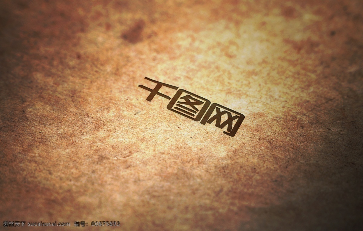 磨损 金属 logo 样机 展示