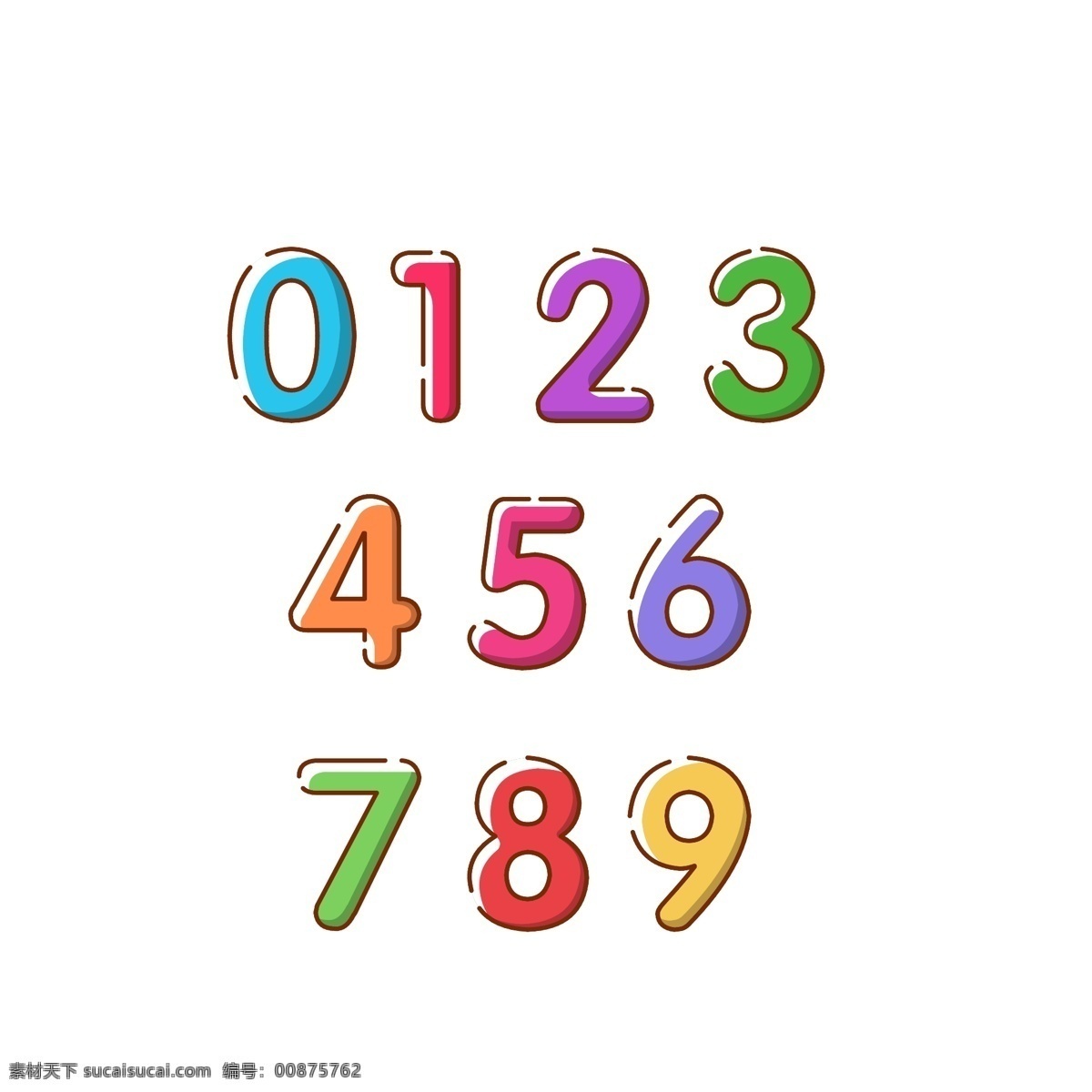 meb 卡通 数字 meb数字 卡通数字 卡通风格 序号 矢量文件