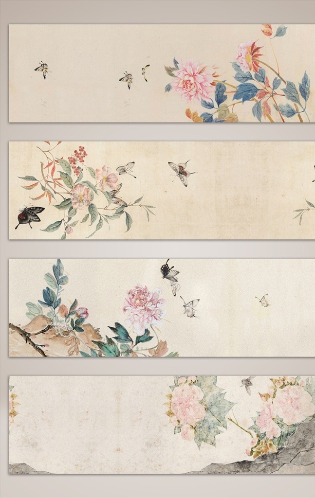 中国 风 手绘 花 奔 海报 banner 电商背景 色彩 色彩搭配素材 简约 花朵 中国风 中国风背景 水墨背景 花鸟 花卉 水彩 山水 竹 背景素材 淘宝界面设计 淘宝 广告
