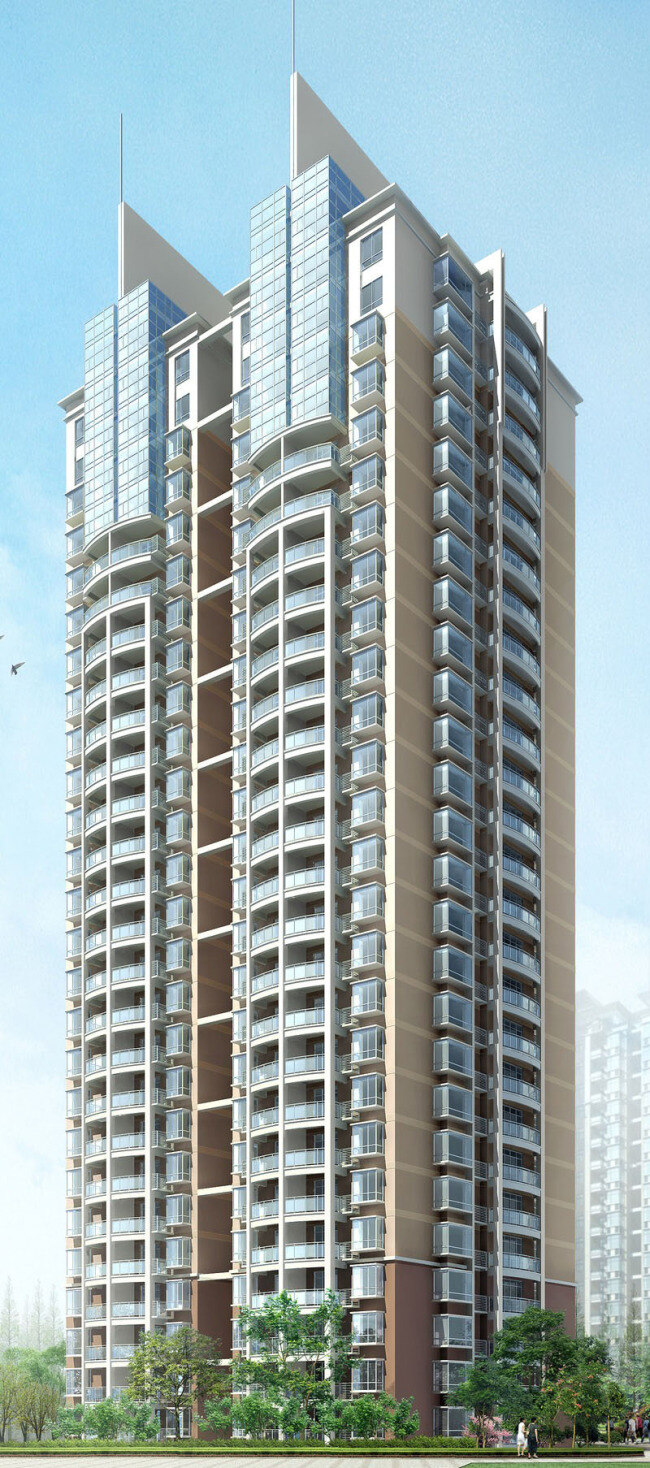豪华 高层 住宅 建筑 3d 模型 3d模型 高层住宅 住宅建筑 3d模型素材 建筑模型