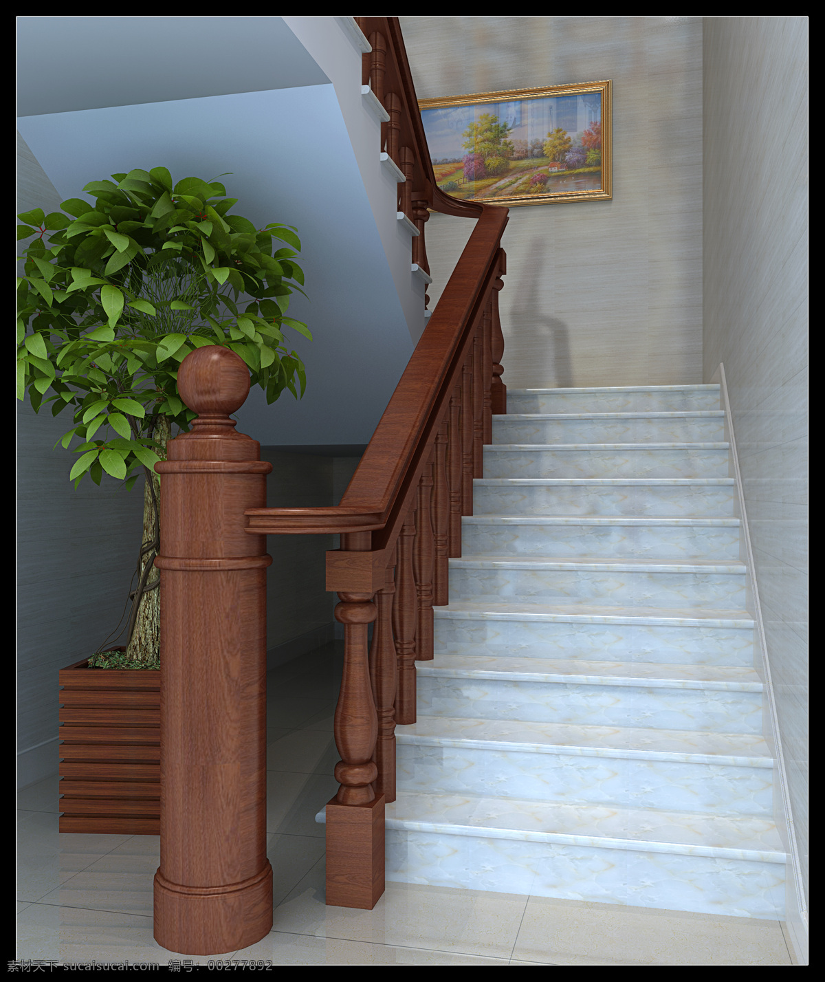 白玉楼梯效果 白玉 玉石 楼梯 石材 楼梯效果 3d作品 3d设计