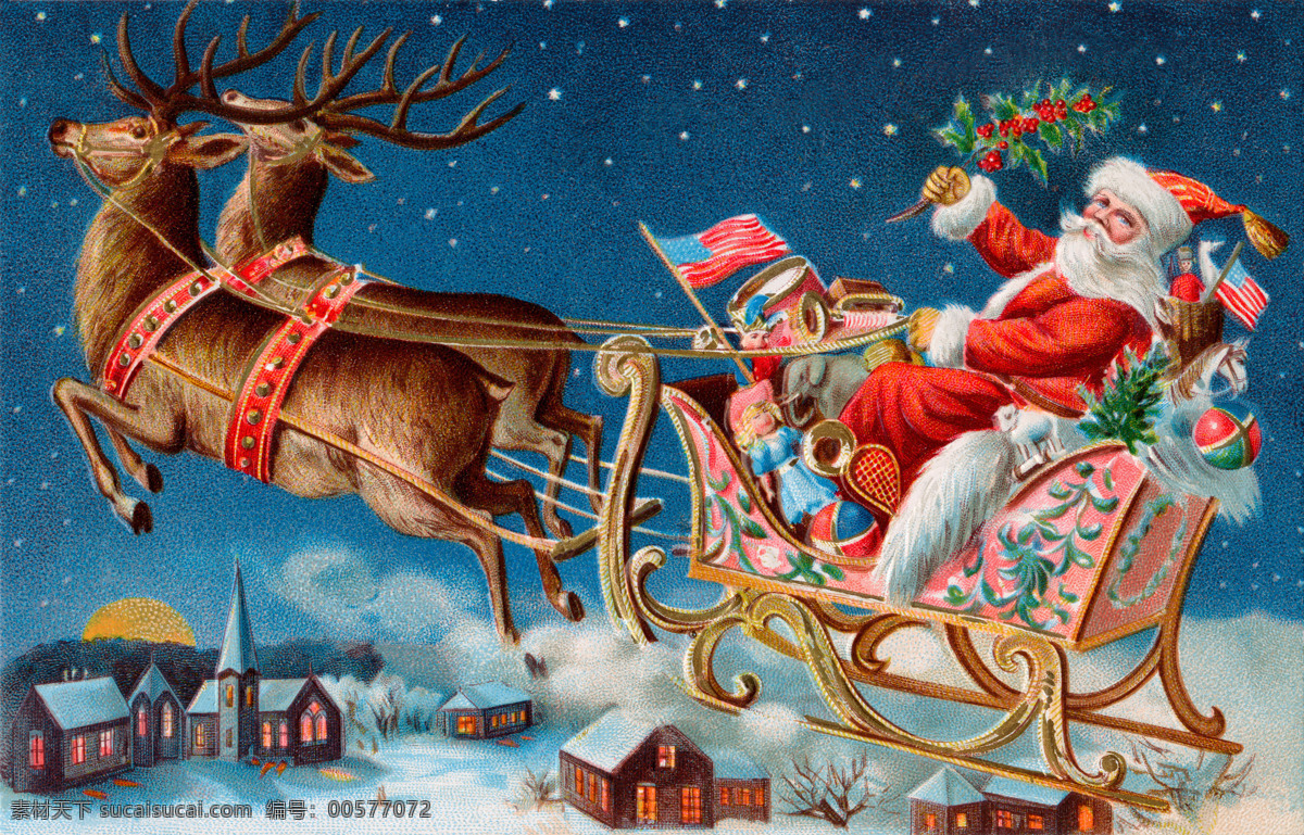 圣诞老人 圣诞节 圣诞车 圣诞鹿 圣诞元素 老人 礼物 节日 人物 西方 文化艺术 节日庆祝 动漫人物 动漫动画