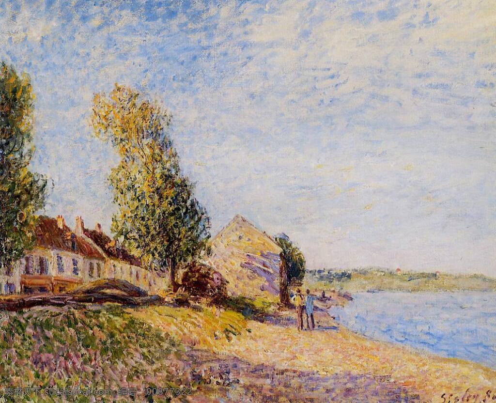 sisley 印象派 风景 自然 油画 装饰画 法国 画家 阿尔弗雷德 西 斯莱 alfred