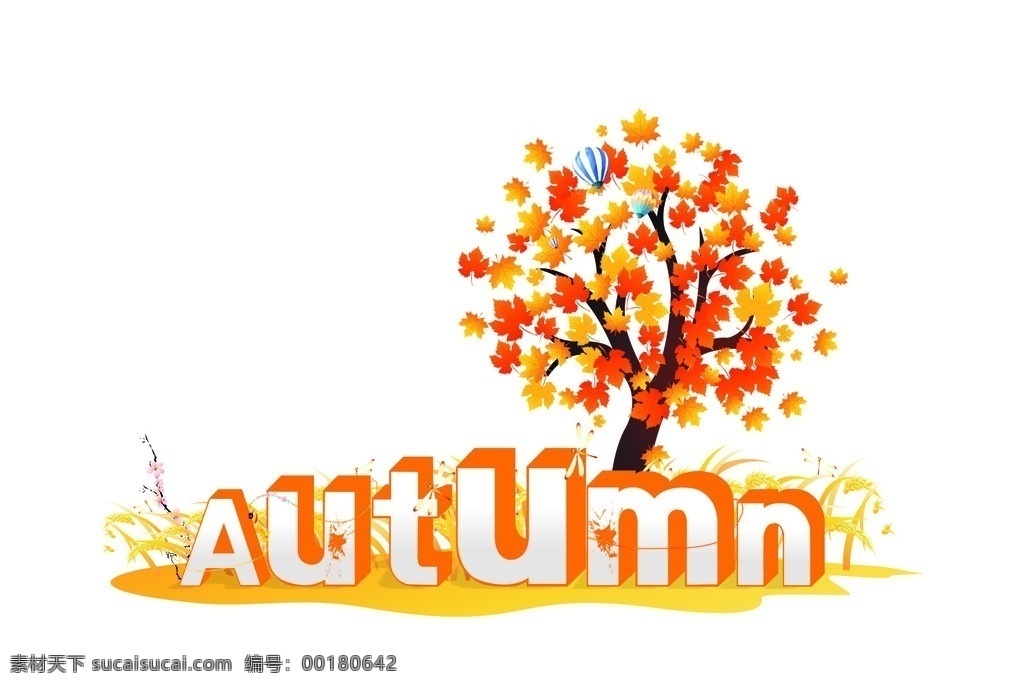 秋天字体 秋天 autumn 字体 效果 主题 标题 矢量 字体效果设计 矢量素材 其他矢量