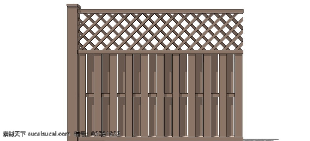 木篱笆 围栏 室外模型 su模 院子素材 园子篱笆 su模型 草图大师模型 园林设计 景观设计 素材模型 城市设计模型 模型 3d设计 skp