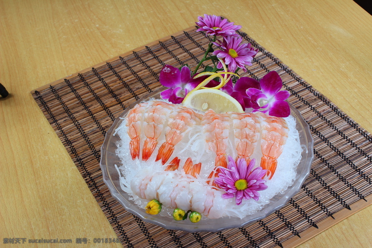 玻璃虾刺身 玻璃虾 寿司 日本料理 刺身 拼盘 餐饮美食