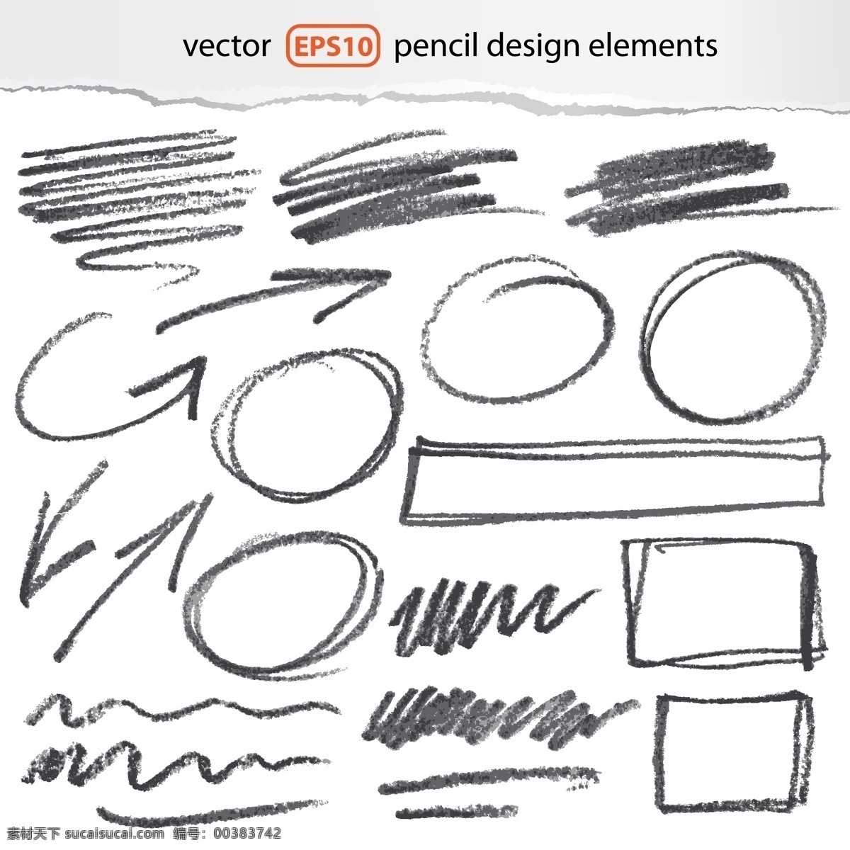 黑色 炭笔 涂鸦 线条 符号 矢量 黑色线条 铅笔 笔刷 笔触 圆形 箭头 长方形 正方形 指示 装饰 文化艺术 绘画书法
