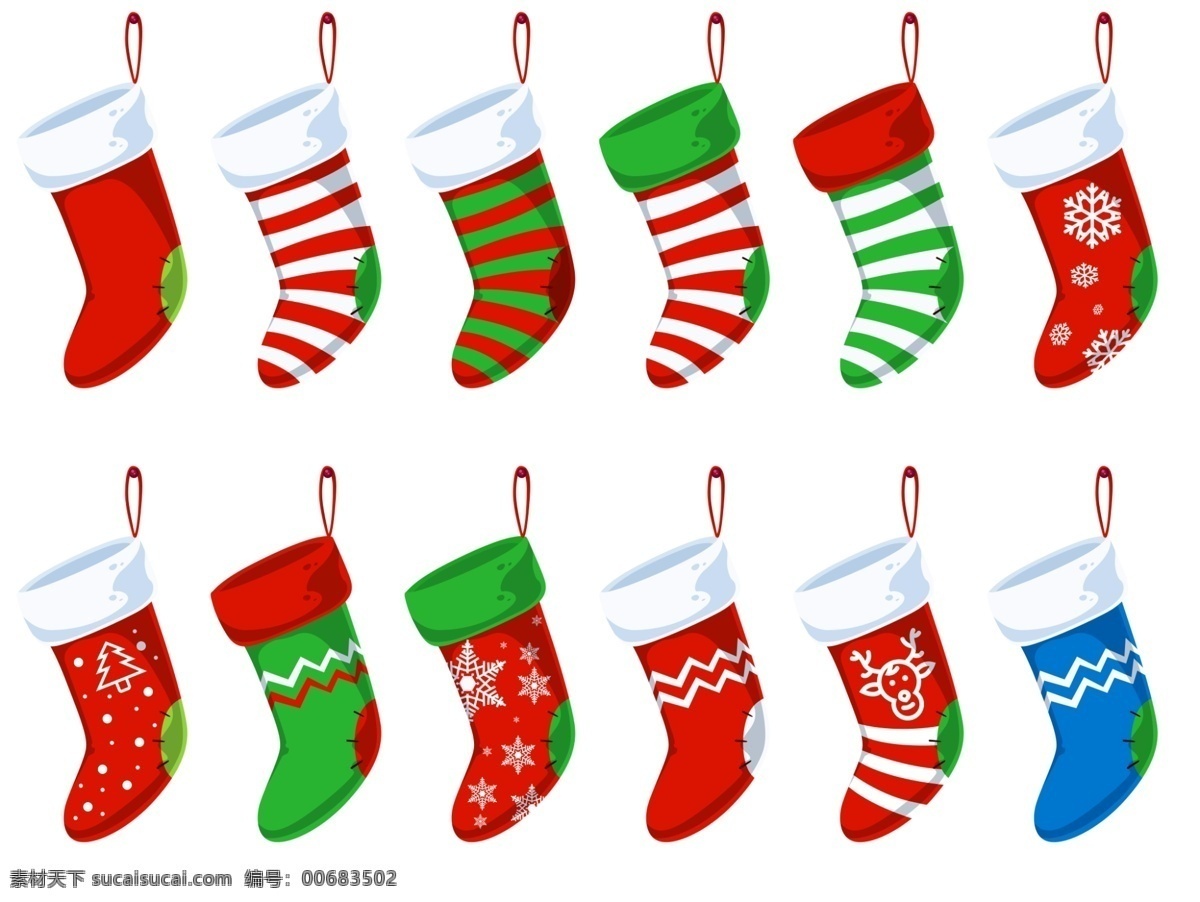 各种各样 圣诞 袜 图标 免费 下 ui图标 白色