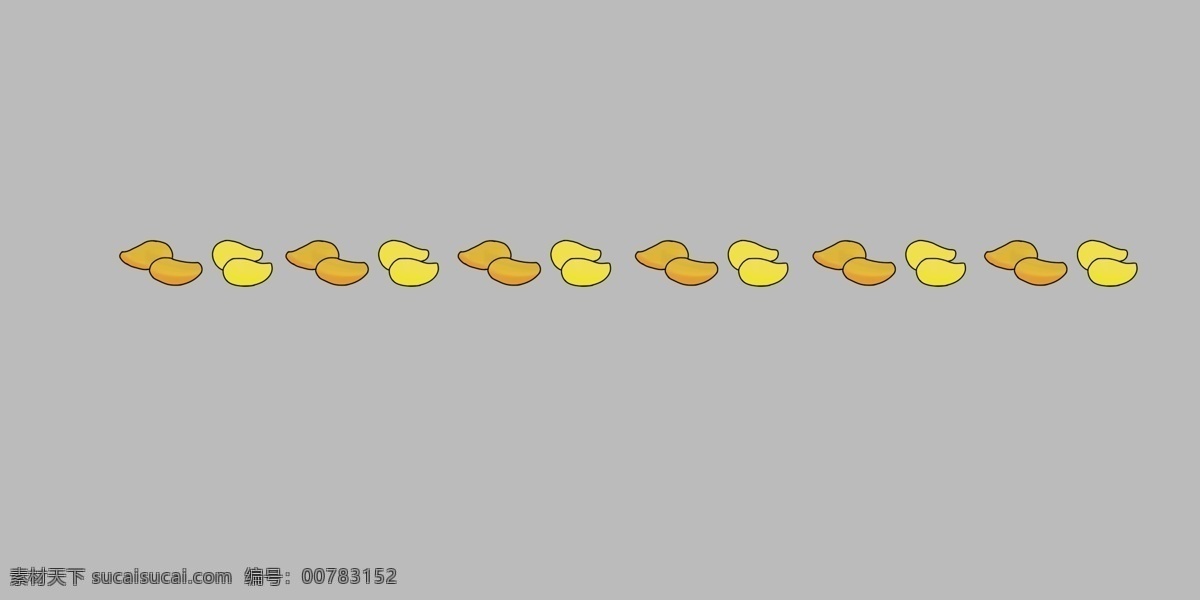 芒果 分割线 手绘 插画 芒果分割线 创意分割线 黄色的分割线 立体分割线 手绘分割线 卡通分割线 食物分割线