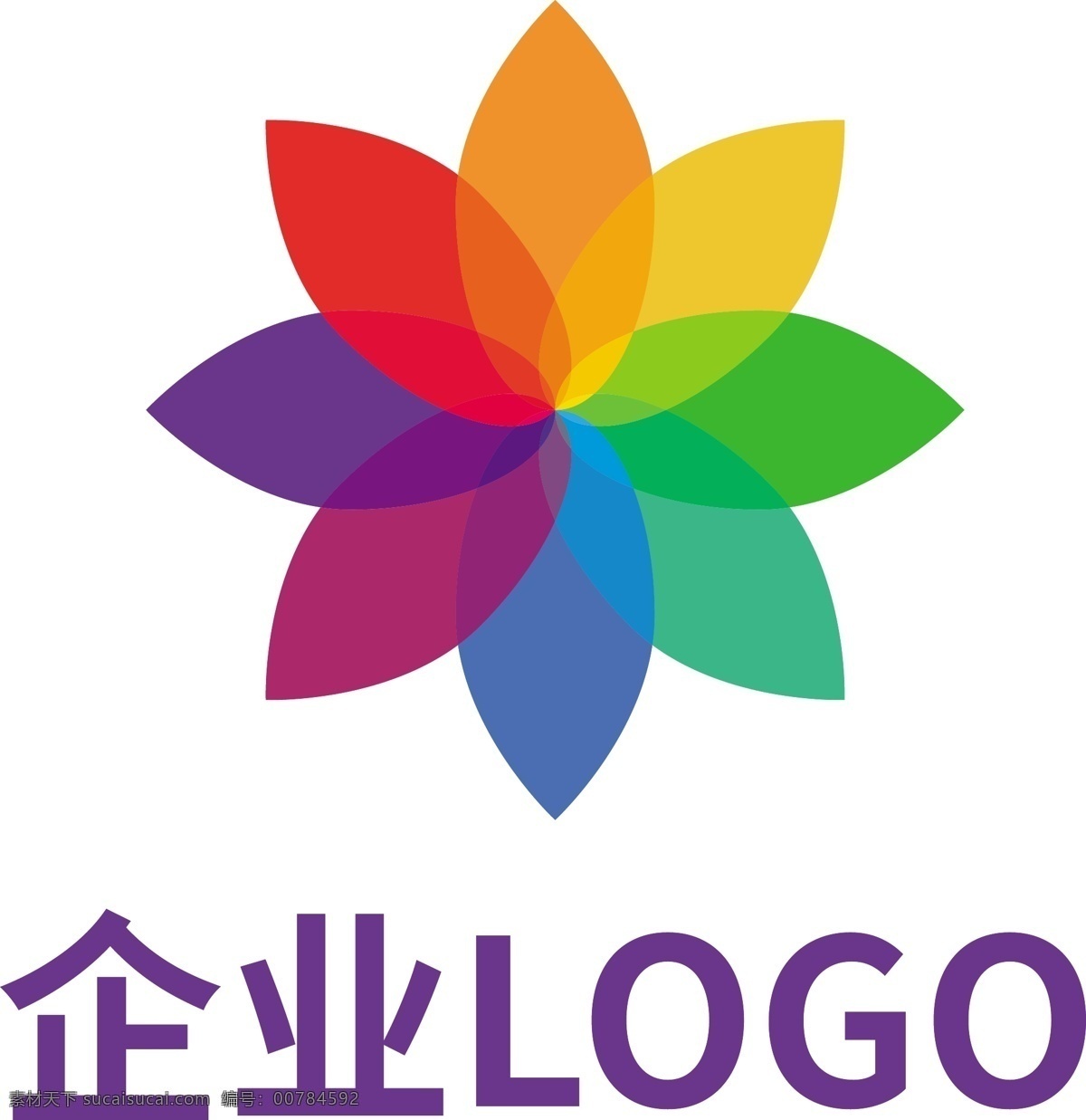 企业 彩色 缤纷 logo 彩色logo 企业logo logo设计 时尚logo 女性logo 花瓣logo