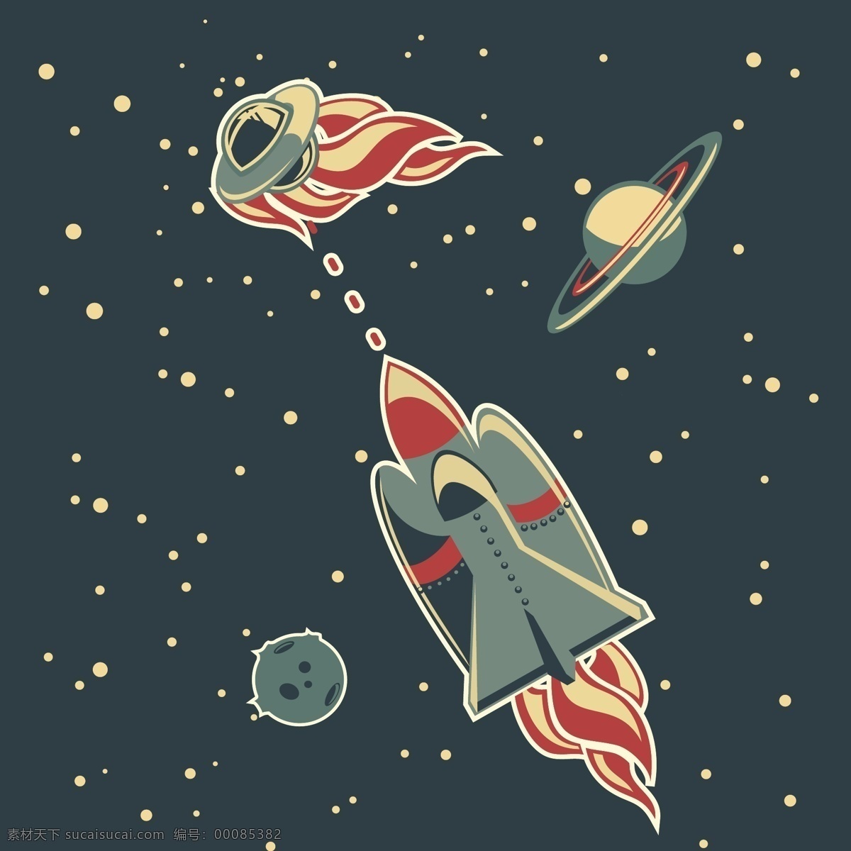 印花 矢量图 飞船 服装图案 火箭 星球 印花矢量图 宇宙 面料图库 服装设计 图案花型
