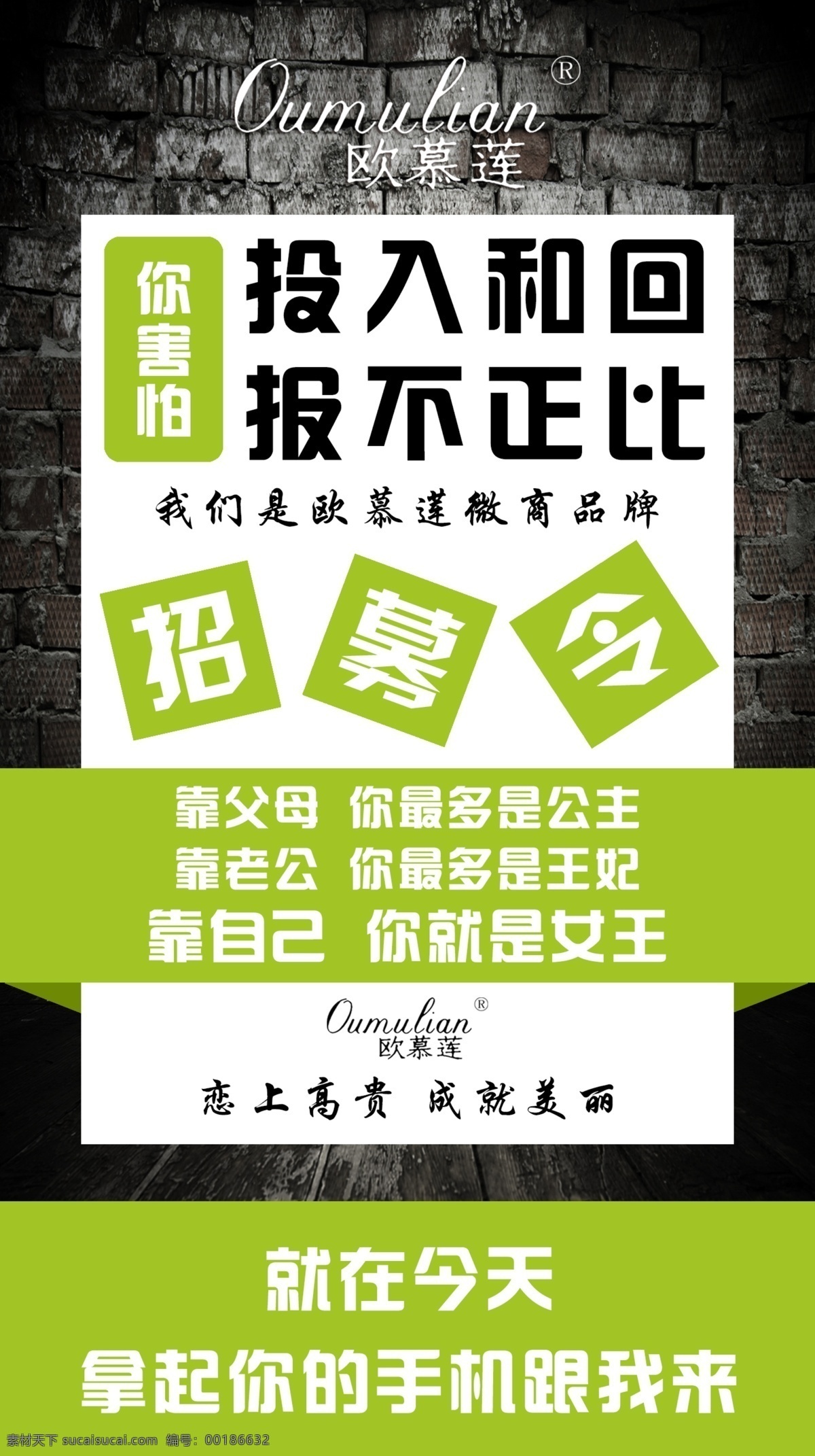 欧 慕 莲 微 商 招募 令 招募令 欧慕莲 微商 恋上高贵 成就美丽 原创设计 原创海报
