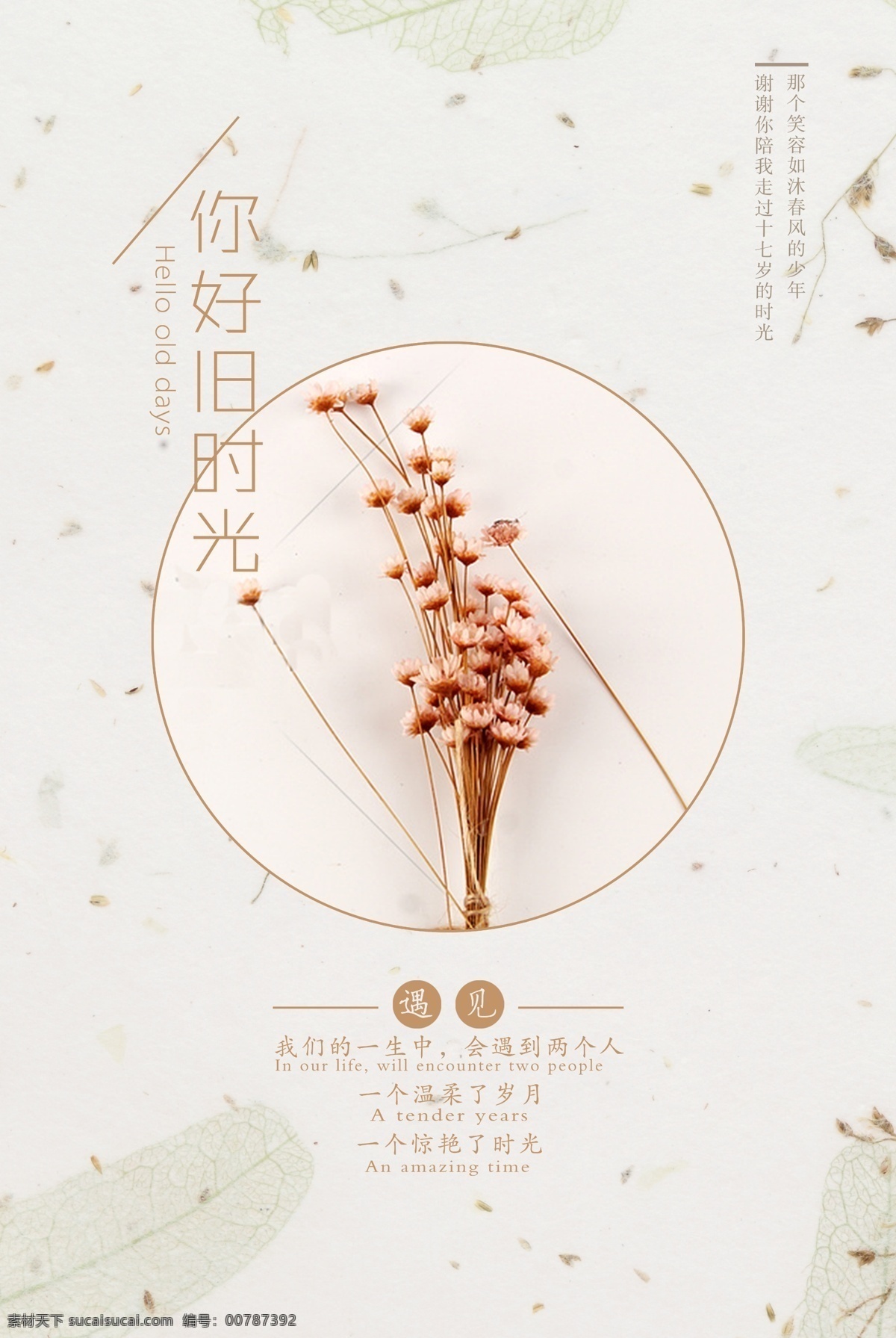 素雅怀念时光海报psd源文件素材图片下载-素材编号00787392-素材天下图库