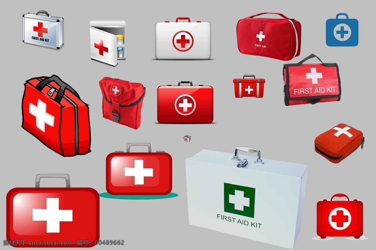 医疗箱 png素材 透明素材 抠图 png抠图 医疗包 治疗箱 急救箱 卫生箱 医疗设备 紧急处理 急救包 输血包 分层