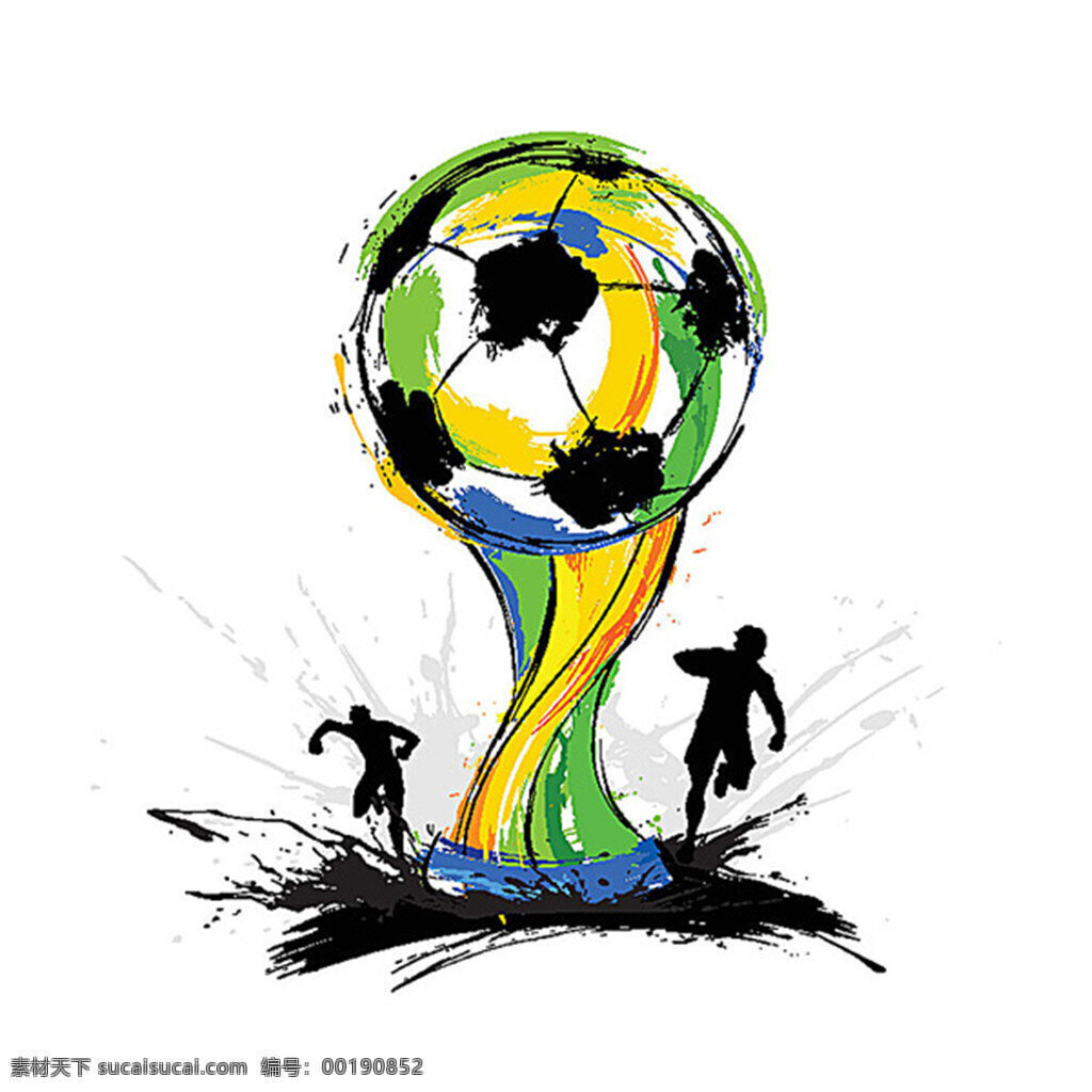 底纹背景 奖杯 墨迹 人物 人物剪影 生活百科 矢量素材 矢量足球 世界杯 世界杯背景 矢量 足球 白色