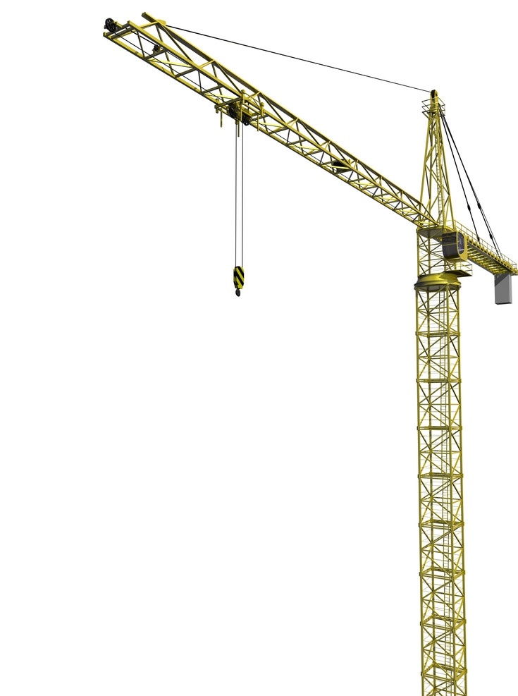 塔吊 工程 建筑 高度 起重机 工业生产 现代科技 3d设计