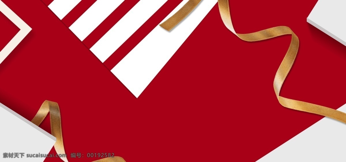 红白色 金 飘带 banner 背景 红色背景 白色 红色 广告背景 彩绘背景 电商 通用背景 psd背景 电商素材 清新背景
