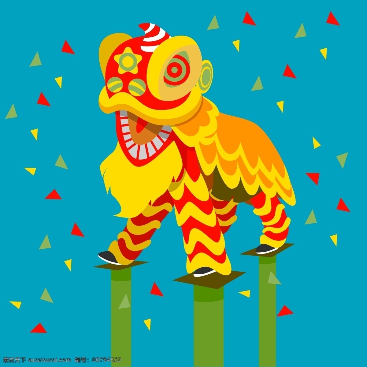矢量舞狮 卡通舞狮 手绘舞狮 舞狮插画 舞狮人物 春节元素 春节素材 新年元素 新年素材 舞龙 春节文化 过年素材 新年喜庆 元宵节 春节活动 新年 文化艺术 节日庆祝