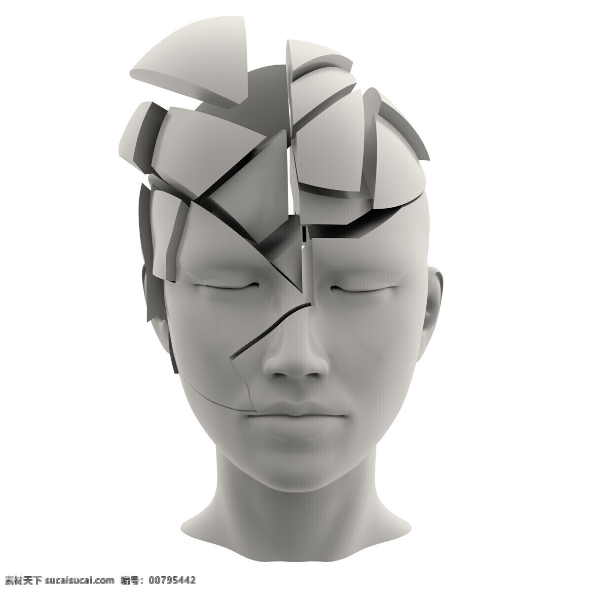 破碎 人物 模型 头像 3d小人 立体小人 其他人物 人物图片
