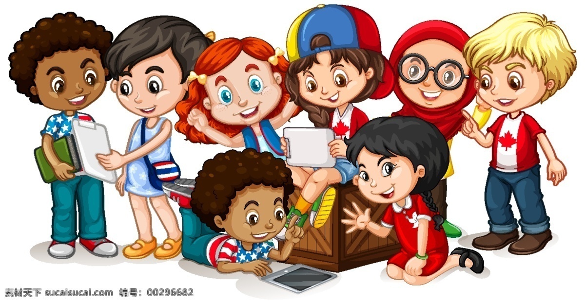 卡通儿童插画 快乐儿童 六一儿童 学生 人物 卡通 女孩 男孩 儿童插画 漫画 卡通设计