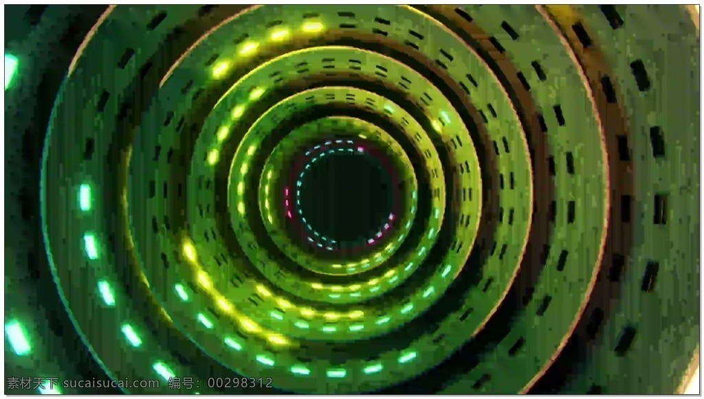 动态 背景 视频 黄色 圆环 灯光 视频素材 动态视频素材