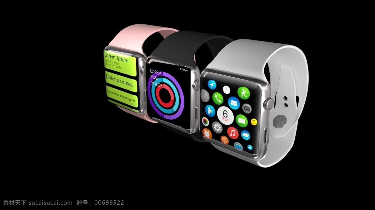 手表 c4d 建模 iwatch 苹果手表 3c产品 苹果产品