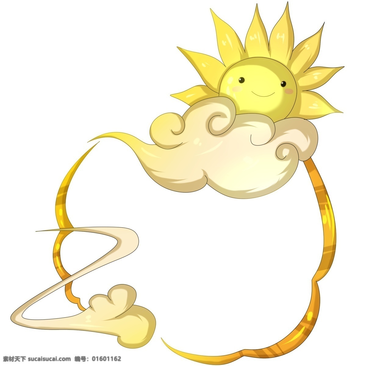 太阳 老公公 祥云 边框 卡通 可爱 祥云边框 手绘 太阳边框 可爱边框 可爱插画 黄色太阳