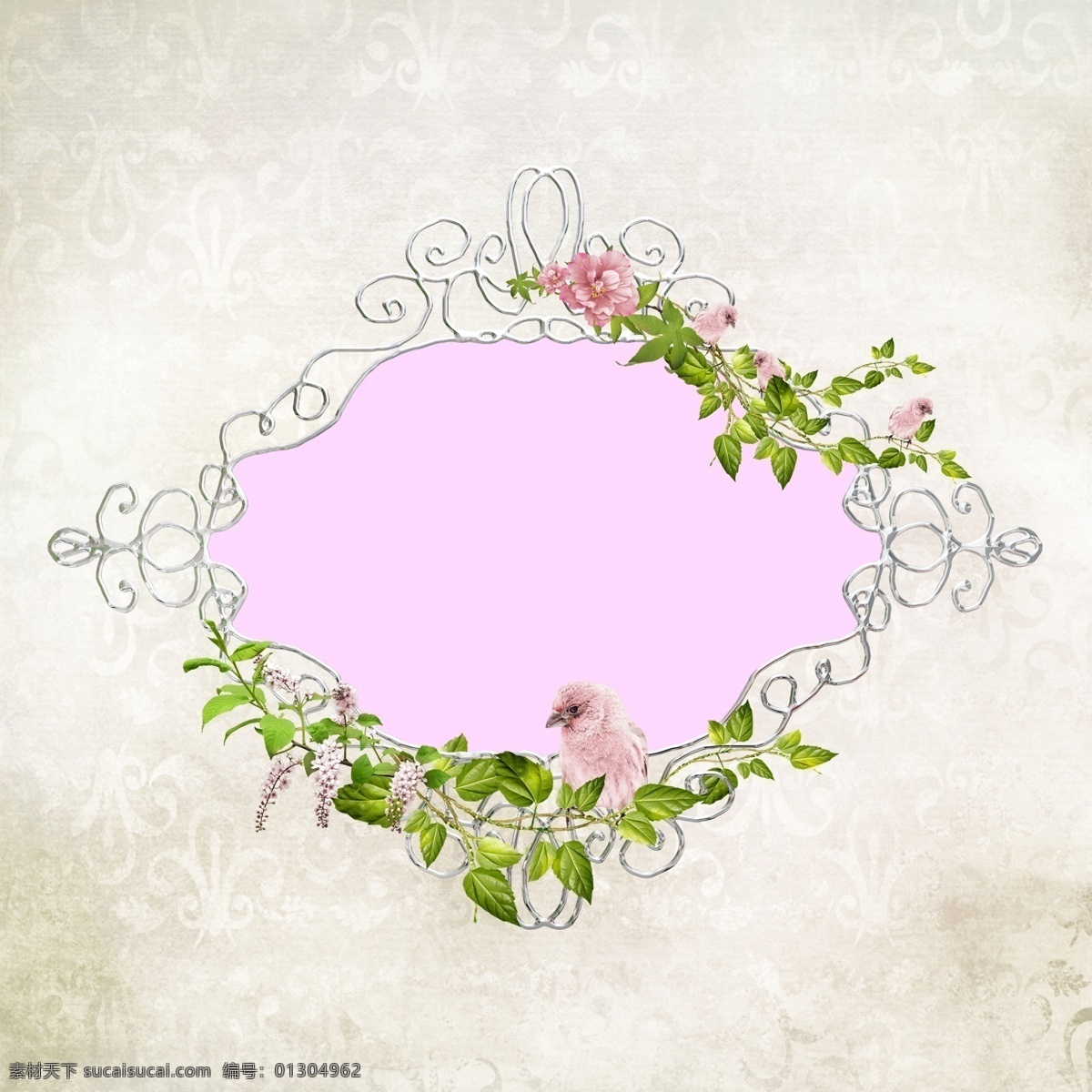 清新 淡雅 花卉 小鸟 主题 相册 模板 粉色 高清 花 原创设计 原创装饰设计