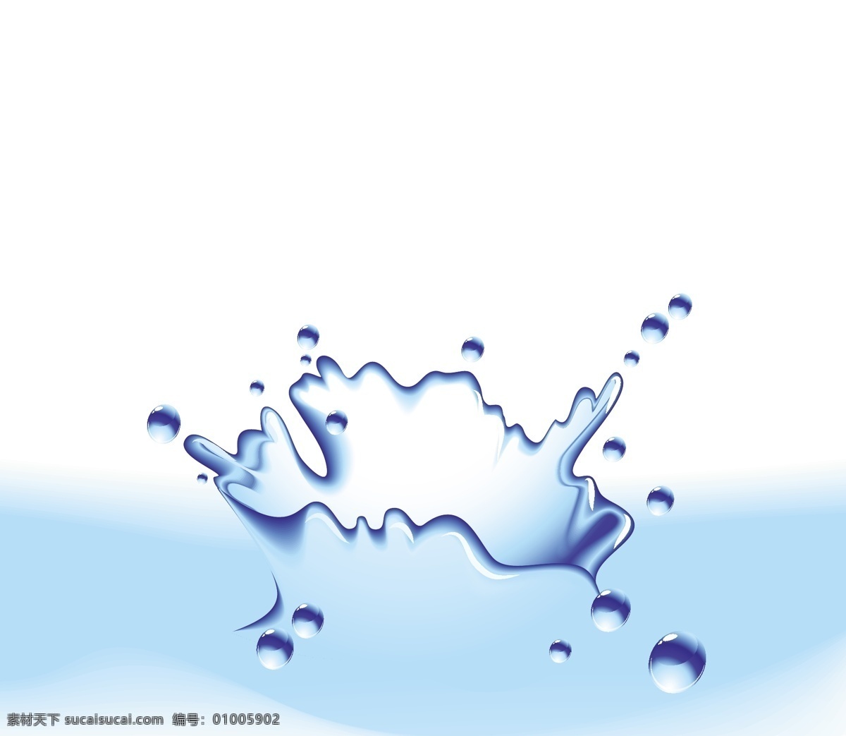 清澈 水 溅 向量 矢量图 花纹花边
