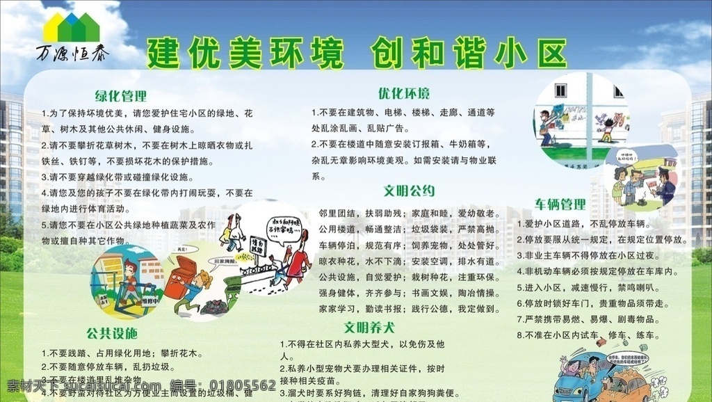 小区 环境 环境卫生 管理 卫生 卫生展板 环境卫生展板
