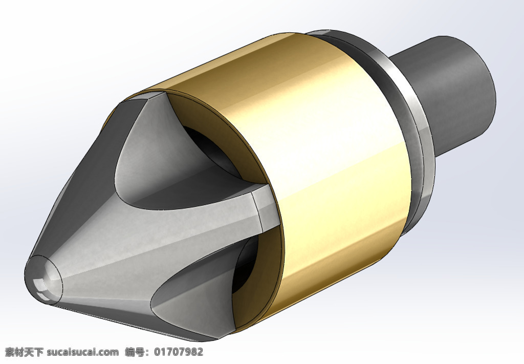 螺纹 止回阀 注射 成型 部分 机 3d模型素材 电器模型