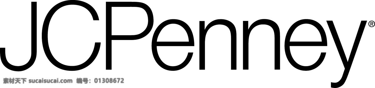 jcpenney 商店 标志 白色