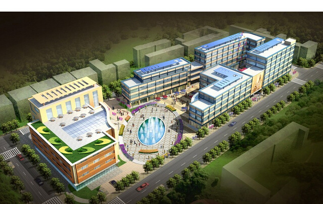 现代 商业 建筑群 鸟瞰 效果图 3d模型 建筑模型 3d模型素材