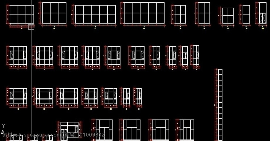 cad 门窗 施工图 新东方门窗 建筑 室内设计 各种门窗 落地窗设计 各类窗型设计 施工图纸 cad设计图 源文件 dwg