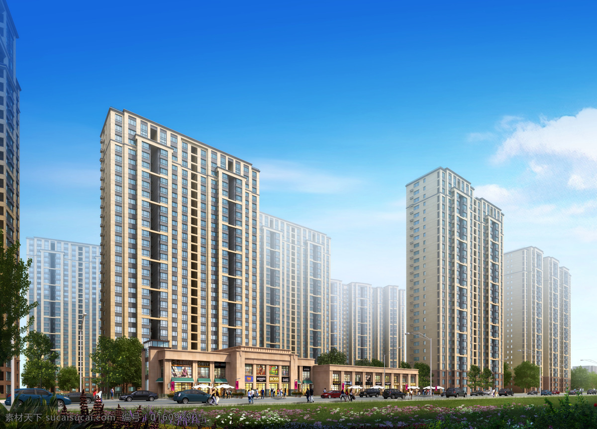 城市高楼 高楼 城市建筑 高楼建筑 高楼全景 高楼街景 高楼效果图 装修效果图