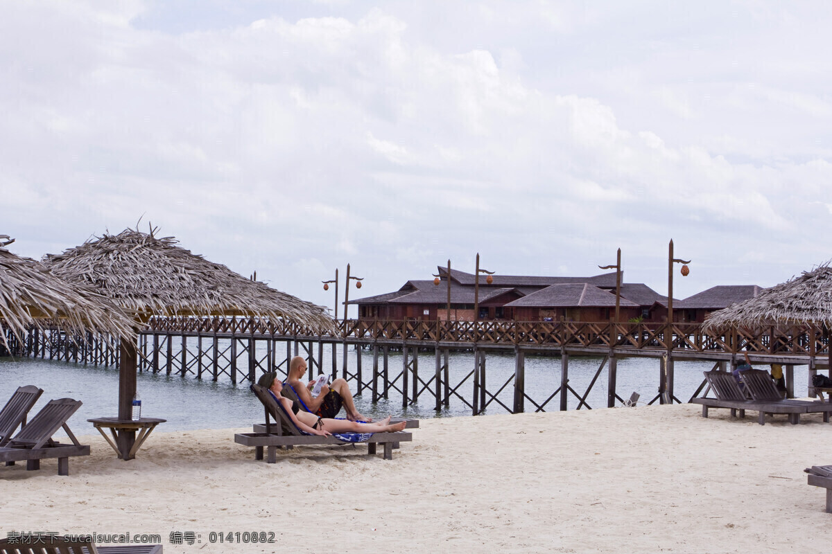 沙巴 海景 風 光 国外旅游 旅游摄影 沙巴海景風光 沙灘 度假小屋 涼亭 涼椅 小島 馬來西亞 风景 生活 旅游餐饮