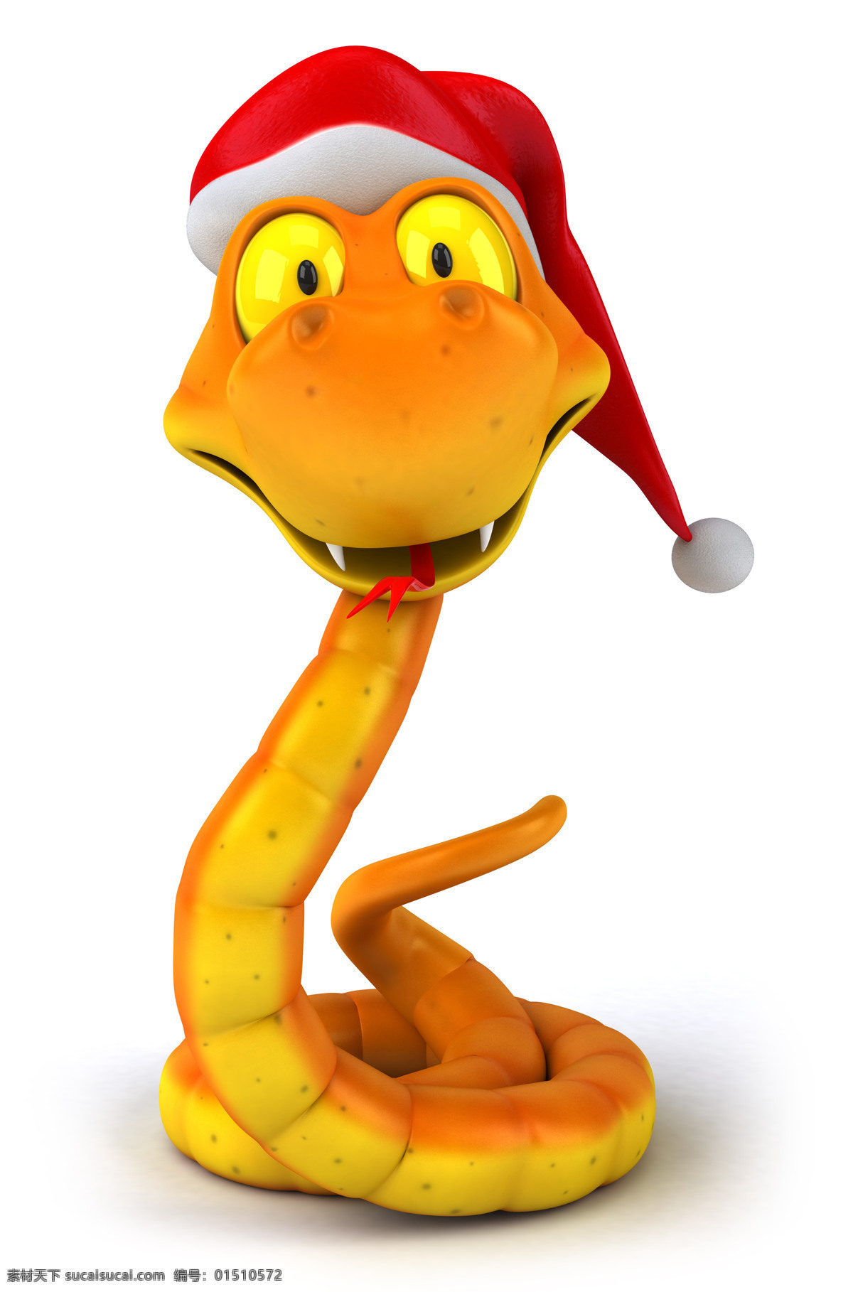 戴 圣诞 帽子 的卡 通 蛇 卡通蛇 表情 2013 新年素材 节日素材 新年卡通素材 卡通动物 生物世界