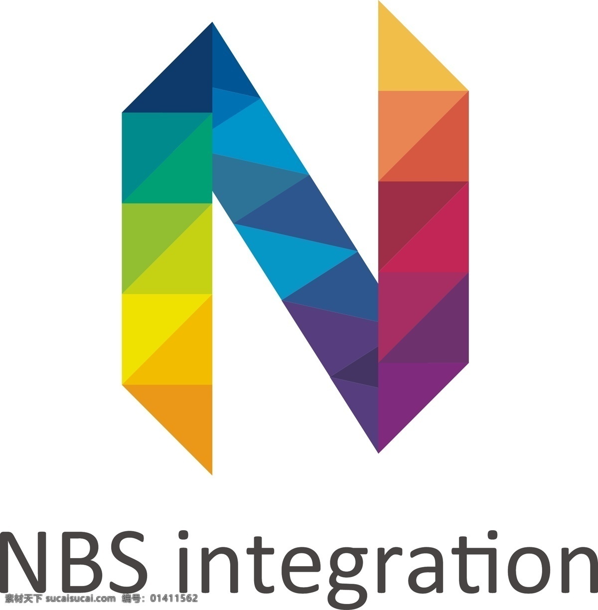 nbs 公司 标志 logo 信息 字母 n 网络 wifi 工程 集成 企业 集团 矢量 电子 科技 商务 国际 外国 国外 移动 手机 简洁 经典 蓝色 绿色 环保 现代 宣传 ci vi 形象 视觉 图标 七彩 彩色 棱镜 标志图标