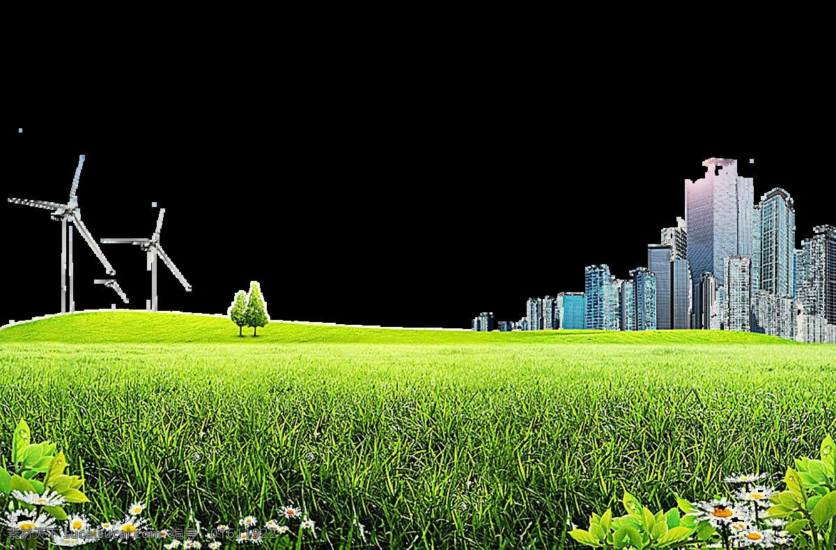 绿色城市 城市 建筑群 楼群 绿草地 标准化城市 高楼大厦 随手一用