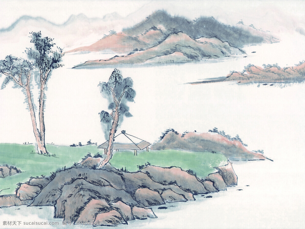 山水 国画 彩墨山水画 风景画 国画山水 山水国画 山水画 模板下载 书法 写意 写意国画 中国画 写意画 大师作品 家居装饰素材 山水风景画