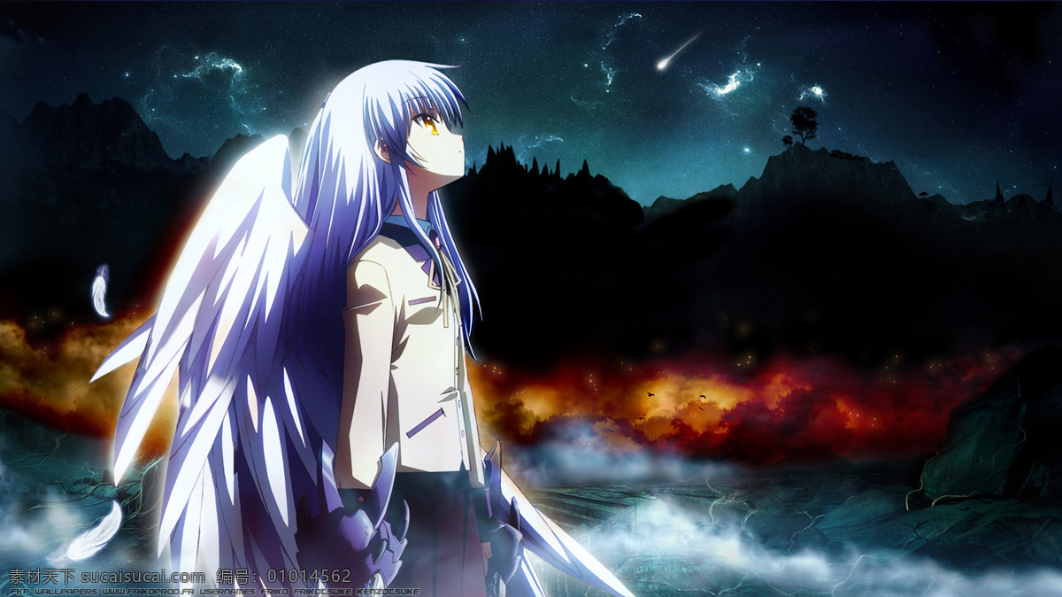 angel beats 壁纸 ab天使 天使的脉动 立华奏 loli mm 手里剑 天使的心跳 动漫人物 动漫动画