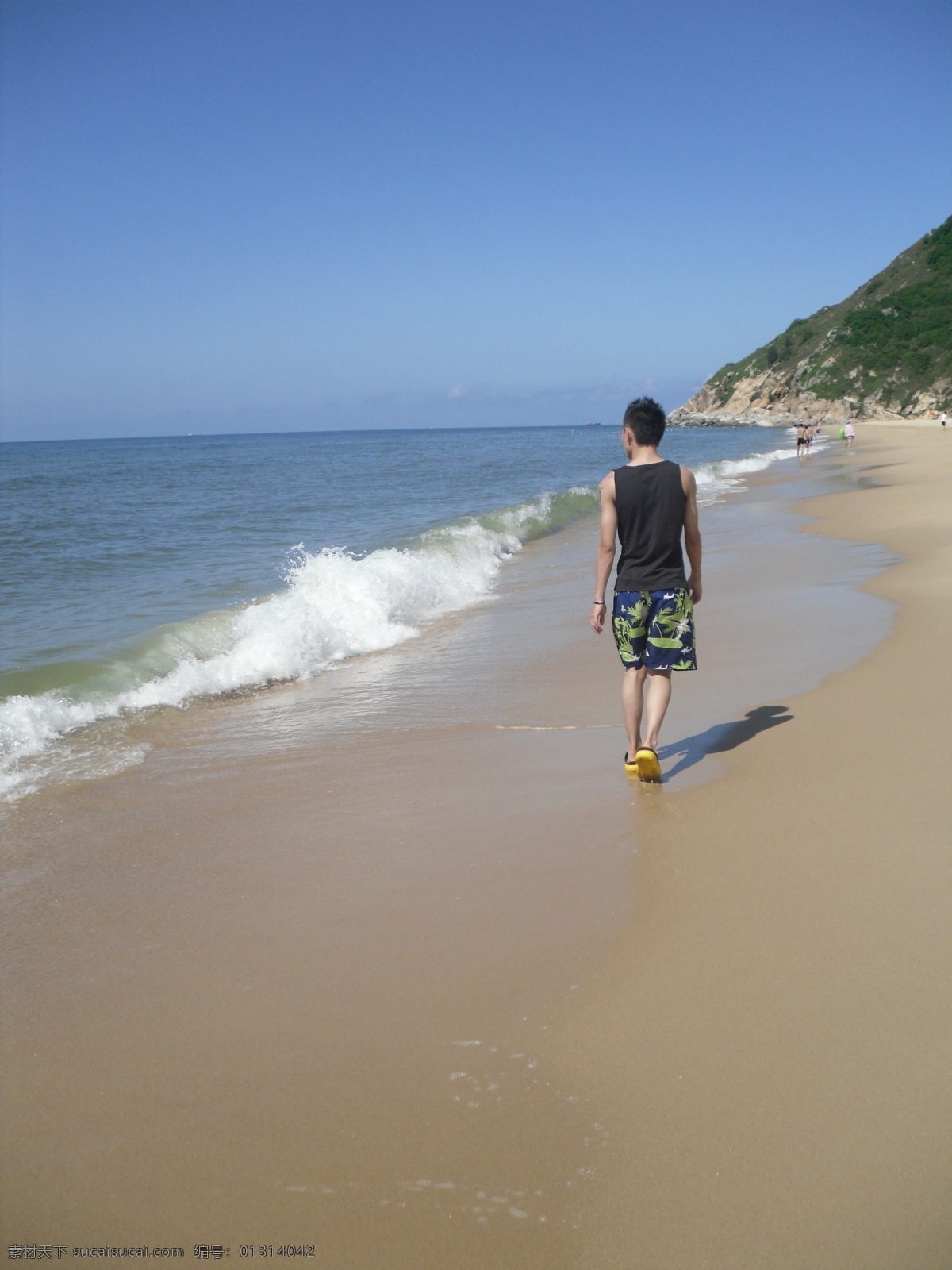 海滩免费下载 大海 海洋 浪漫 旅游摄影 沙滩 天空 自然风景 滩 山治 psd源文件