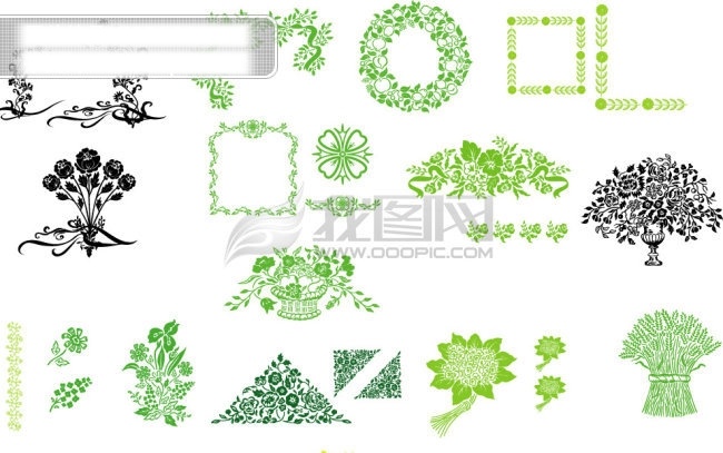 多个 适量 花边 图案 矢量边框 矢量花边 矢量花纹 矢量素材 花边下载 矢量图 花纹花边