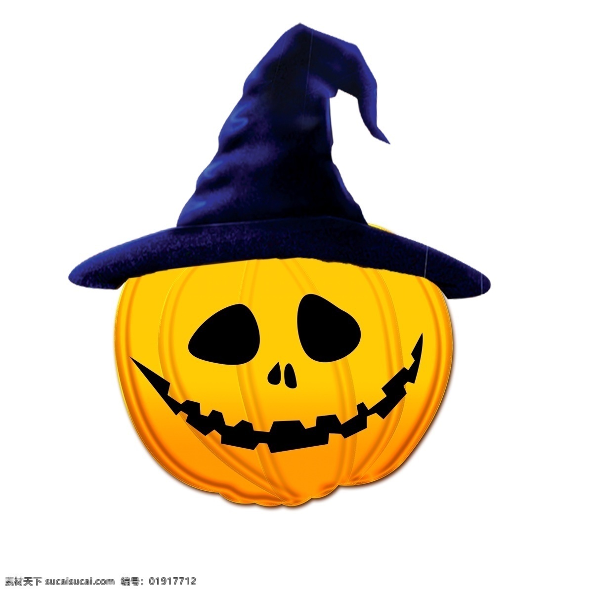 万圣节 南瓜 帽子 可爱 卡通 形象 鬼节 邪恶 happy halloween